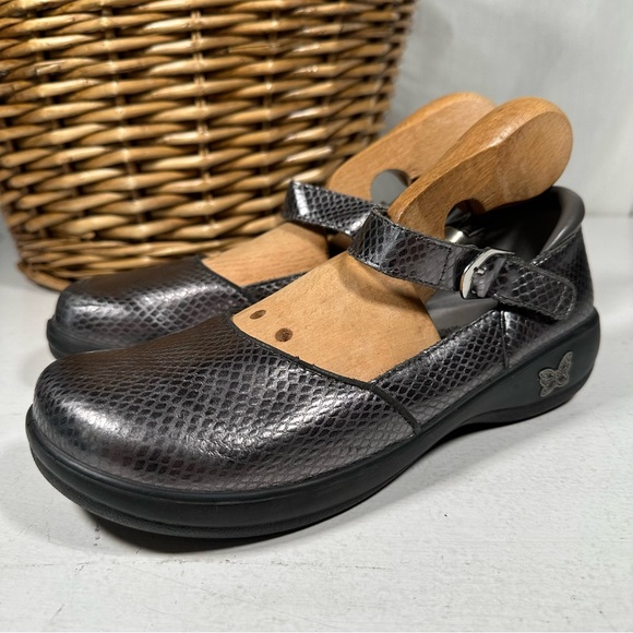 Alegria Shoes - Alegria by PG Lite KYR 703 Silver Mary Jane Clogs Women’s (EU 39) US 9